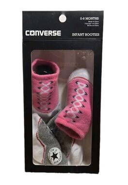 Converse Chuck Taylor All Star Infant Baby Booties Girls Pink Newborn 2 Pack